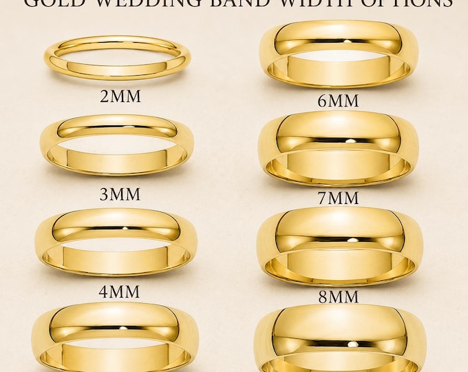 Custom Gold Tungsten Wedding Band Set, 2mm-9mm Multiple Widths, Personalized Engraved Couple Rings, Luxury Matching His & Hers Jewelry