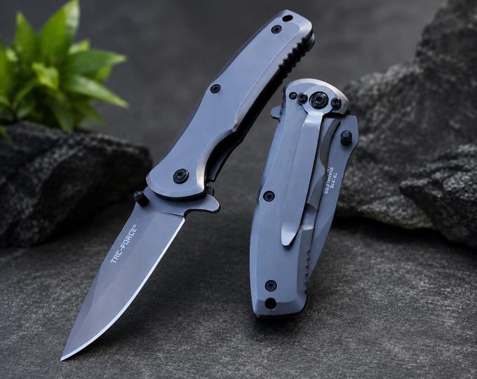 Custom Engraved Knife, Tac-Force Spring-Assisted Pocket Knife, Personalized Folding EDC Knife, Laser Engraved Gift, Camping Hunting Survival