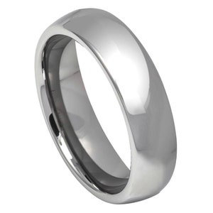Free Personalized laser engraving Ring for Men and Women TheRingCrafter Polished Shiny Domed Ring 5.5mm Wedding Band Rings for Couples