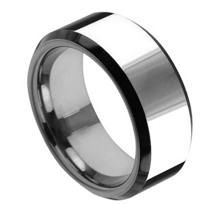 Free Personalized laser engraving Ring for Men and Women TheRingCrafter Flat High Polished Wedding Band Rings for Couples