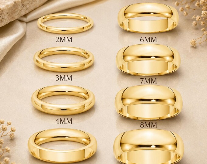 Custom Gold Tungsten Wedding Band Set, Personalized Engraved Ring, Unisex His & Hers Matching Bands, Comfort Fit Choose Width 2mm–9mm Ring