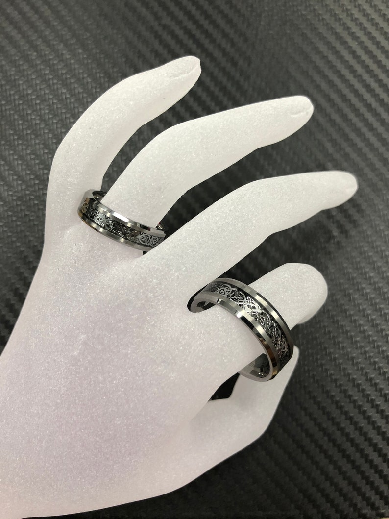 Custom Engraving His & Hers 8mm/6mm Tungsten Carbide Etsy