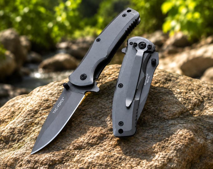 Personalized Tac-Force Spring-Assisted Knife, Custom Engraved Pocket Knife, Groomsmen Gift, Best Man Gift, Father's Day Knife Wedding Gift