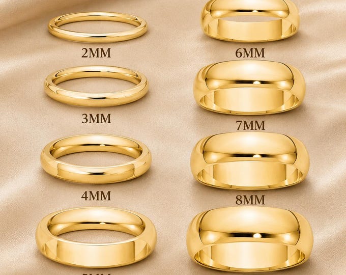 Custom Engraved Gold Tungsten Wedding Band, Personalized Unisex Engagement Ring, Comfort Fit Wedding Set, 2mm 4mm 6mm 8mm 9mm Gold Band Gift