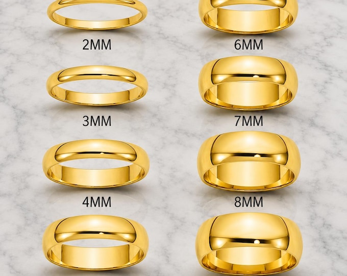 Custom Personalized Gold Tungsten Carbide Wedding Band Ring for Unisex, Engraved Comfort Fit, 2mm-9mm Sizes His & Hers Promise Gift Set