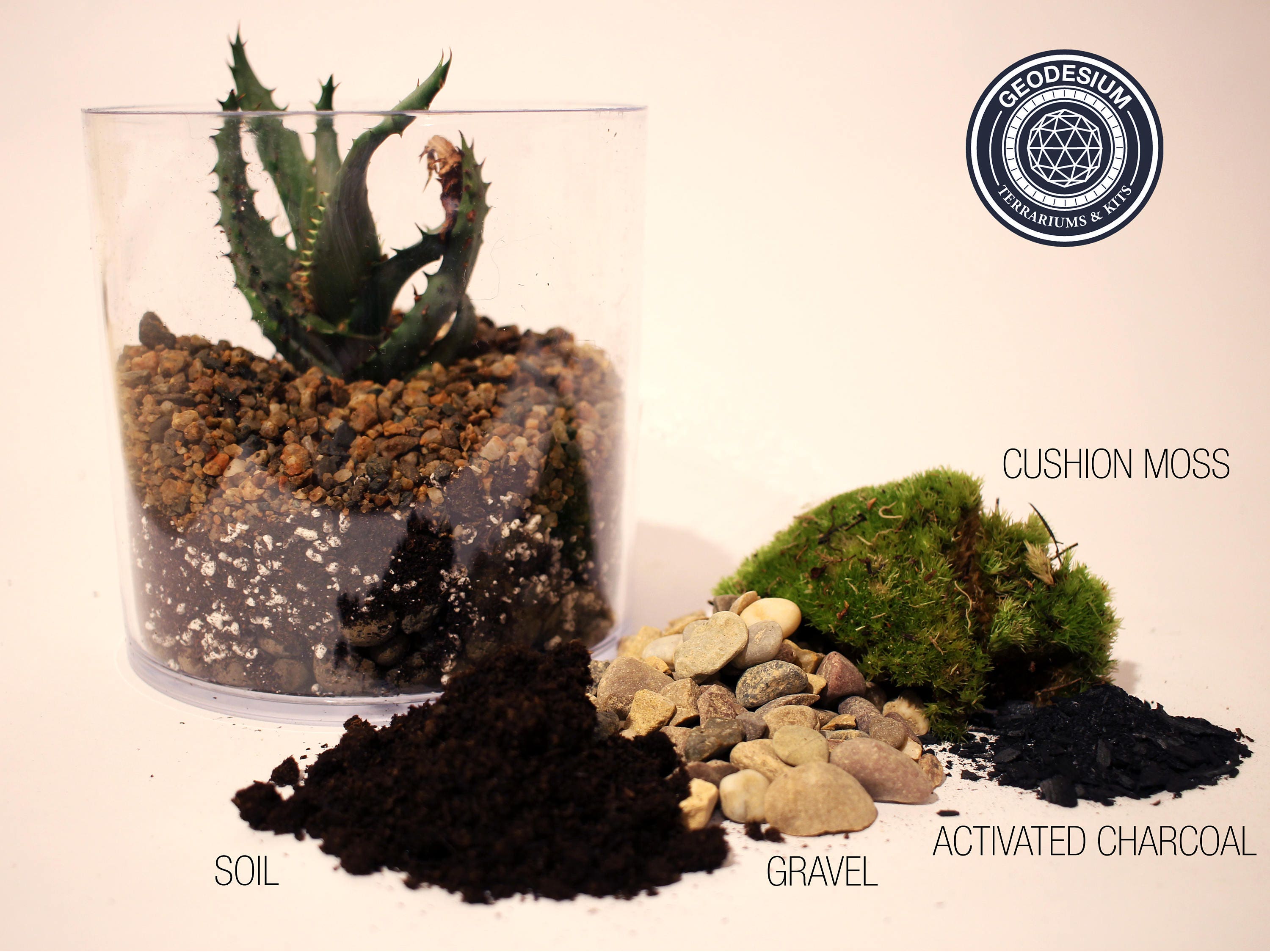 Cushion Moss Terrarium Kit / Soil Mix / Activated Charcoal / Etsy