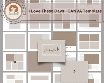 Szablon CANVA Photobook - 22 strony 20 x 25 cm (8 x 10 cali) - Kocham te dni