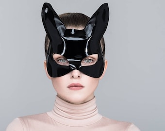 READY TO SHIP - Bastet - Latex Cat Mask, Latex Catwoman Mask