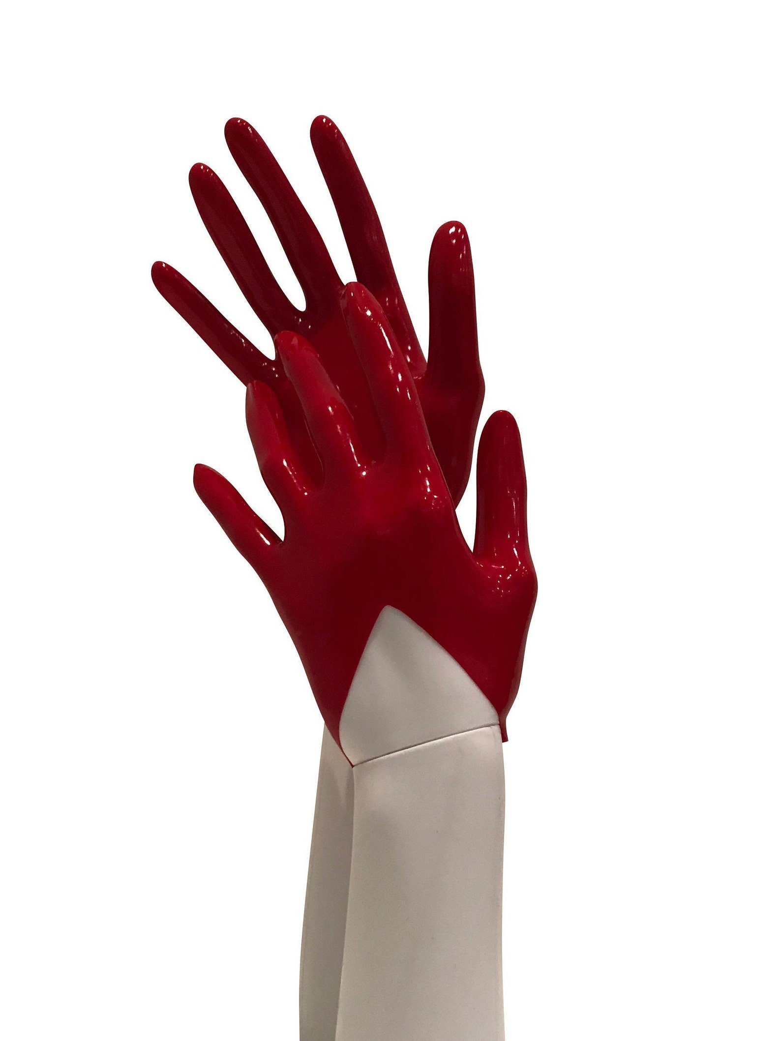 Latex Gloves Red SLICED GLOVES Red Latex Gloves Latex Etsy