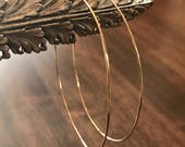 Hoop Earrings, Large Hoop Earrings, Delicate Hoop Earrings, Sterling Silver, 14K Gold Fill, Rose Gold Fill, Hammered Hoop, 1.5 to 3 Inch