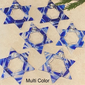 Glass Star of David Wire Wrapped Star Fused Glass Suncatcher Hanukkah Decoration Chanukah Jewish Holiday Star Of David image 8