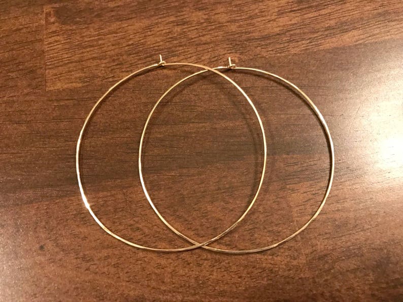 Threader Hoop Earrings Delicate Hoop Earrings Thin Hoops Etsy