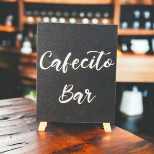 Coffee bar sign cafecito bar Latino, cafe, Spanish coffee decor cafecito accent sign primero cafecito mini cafecito
