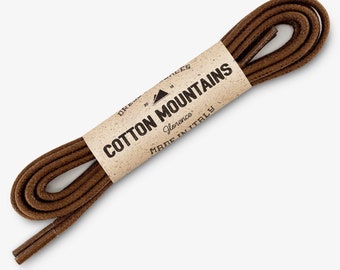 Brown shoelaces, Dress shoe laces, Boot Laces, Round waxed cotton shoelaces, Groomsmen gift, Valentines Gift - 29.5"/31.5"/53" Length