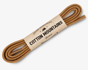 Light brown shoelaces, Dress shoe laces, Boot Laces, Round waxed cotton shoelaces, Groomsmen gift, Valentines Gift - 29.5"/31.5"/53" Length