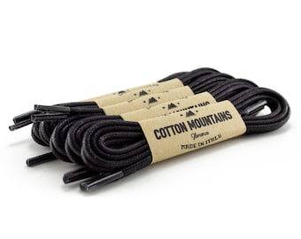 Black shoelaces, Dress shoe laces, Boot Laces, Round waxed cotton shoelaces, Groomsmen gift, Valentines Gift - 29.5"/31.5"/53" Length