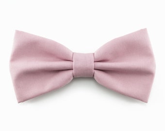 Dusty rose bow tie for men, dusty rose wedding bow tie, groomsmen bowtie, gift for him, boys bow tie - Spring Wedding, Valentines Gift