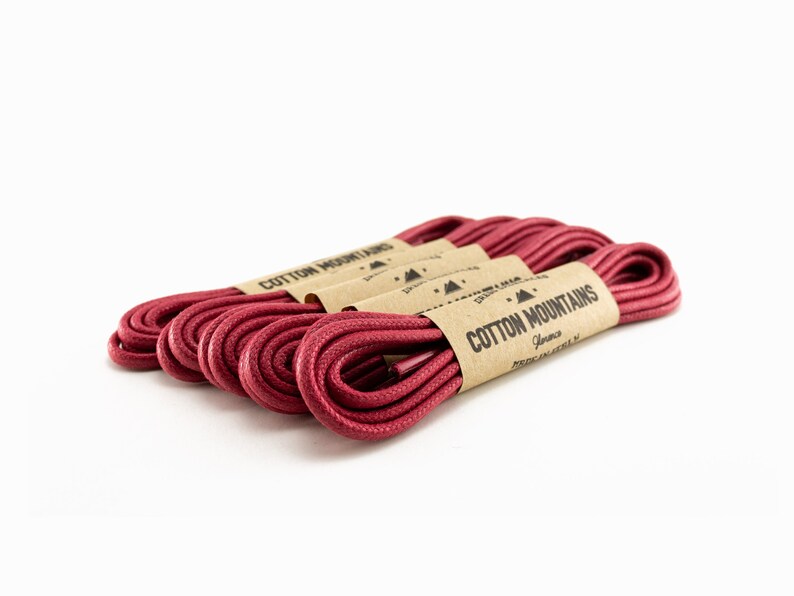 round burgundy shoelaces