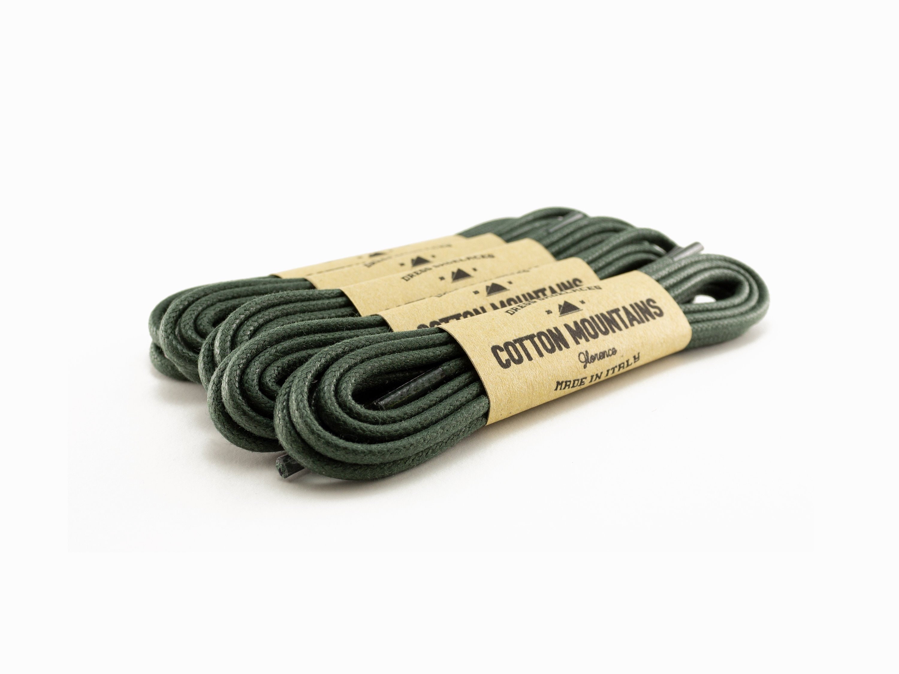 2.5mm Cotton Waxed Solid Round Shoelaces Durable Polyester