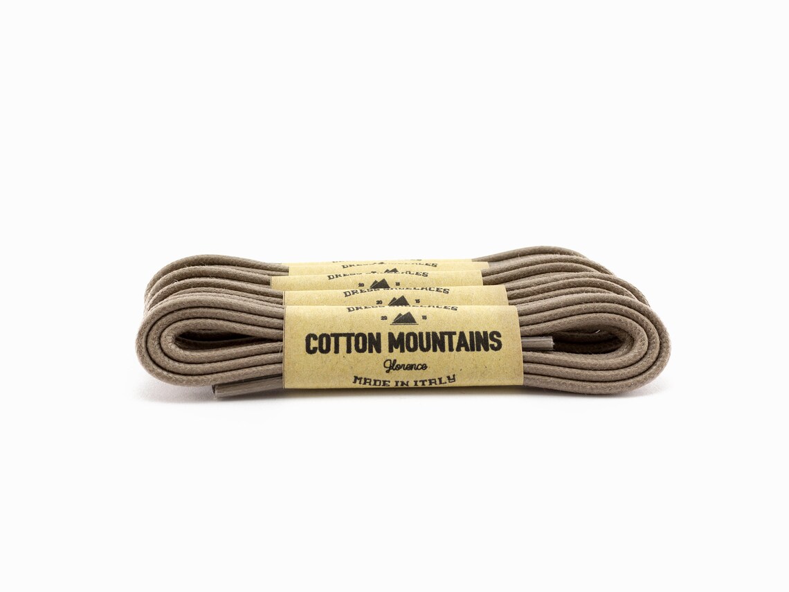 Taupe shoe laces Dress shoelaces Boot Laces Round waxed Etsy