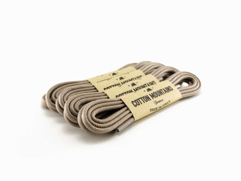 Taupe shoe laces Dress shoelaces Boot Laces Round waxed Etsy