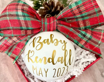 Pregnancy Announcement Ornament, Pregnancy Announcement, Pregnancy Announcement Grandparents, Ornament, Grandparent Reveal, Baby Reveal