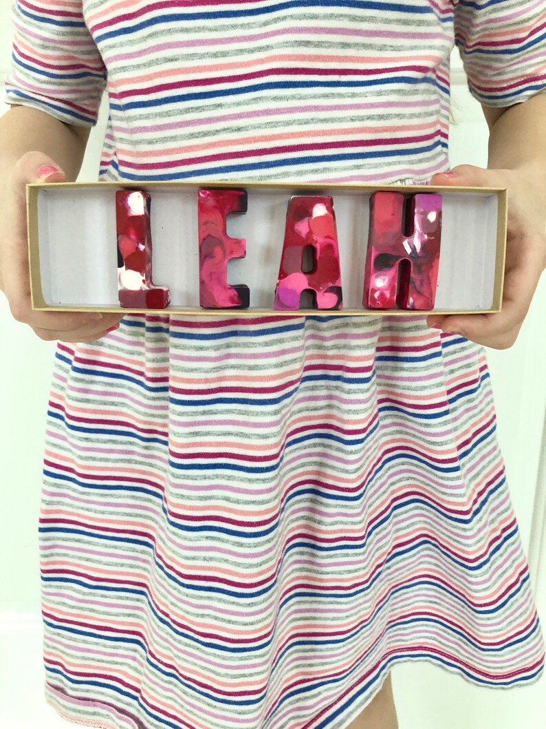 Alphabet Name Crayons Personalized Name Crayons Valentine/'s Day Valentine/'s Day Heart Crayons Kids Birthday Crayons Kids Name Crayons