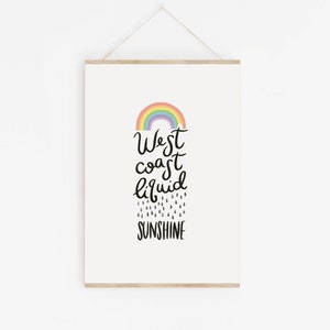 West Coast Liquid Sunshine Art Print - Weather Wall Art - Scottish Art Print - Scottish Weather Art Print