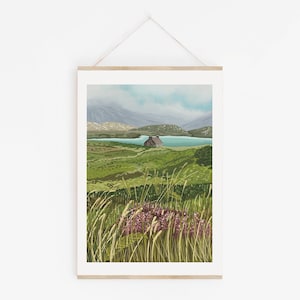 Scottish Highlands Print: Peaceful Bothy on Loch (A3/A4/A5)