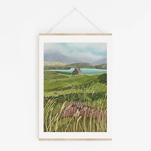 Peaceful Scottish Bothy Print - Scottish Loch Art Print - Ukraine Appeal Fundraiser for DEC -