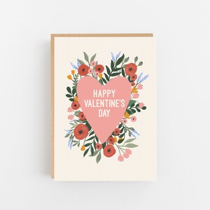 Glücklich Valentinstag-Karte - Floral Valentinstag-Karte - beste Freundin Karte - Palentine Karte - Valentinstag-Karte