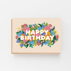 Happy Birthday Vintage Bloemencrème