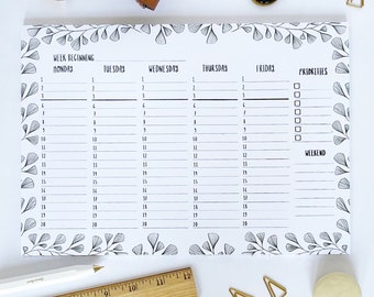 SALE Weekly Planner Pad | A4 Notepad for Efficient Planning and Goal Setting | A4 Weekly Plan | Desk Planner | Family Planner