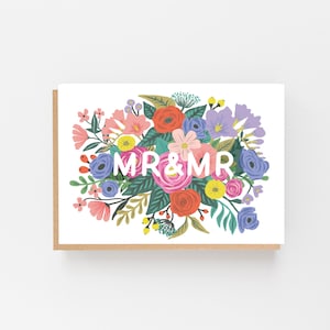 Mr & Mr Wedding Card - Tarjeta de boda de matrimonio gay / Tarjeta de boda para ceremonias de matrimonio gay