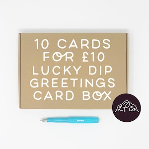 A Box of Surprises - Our Lucky Dip Greetings Card Box for Every Occasion! 10 Cards for 10 pounds - Mixed Box of Cards