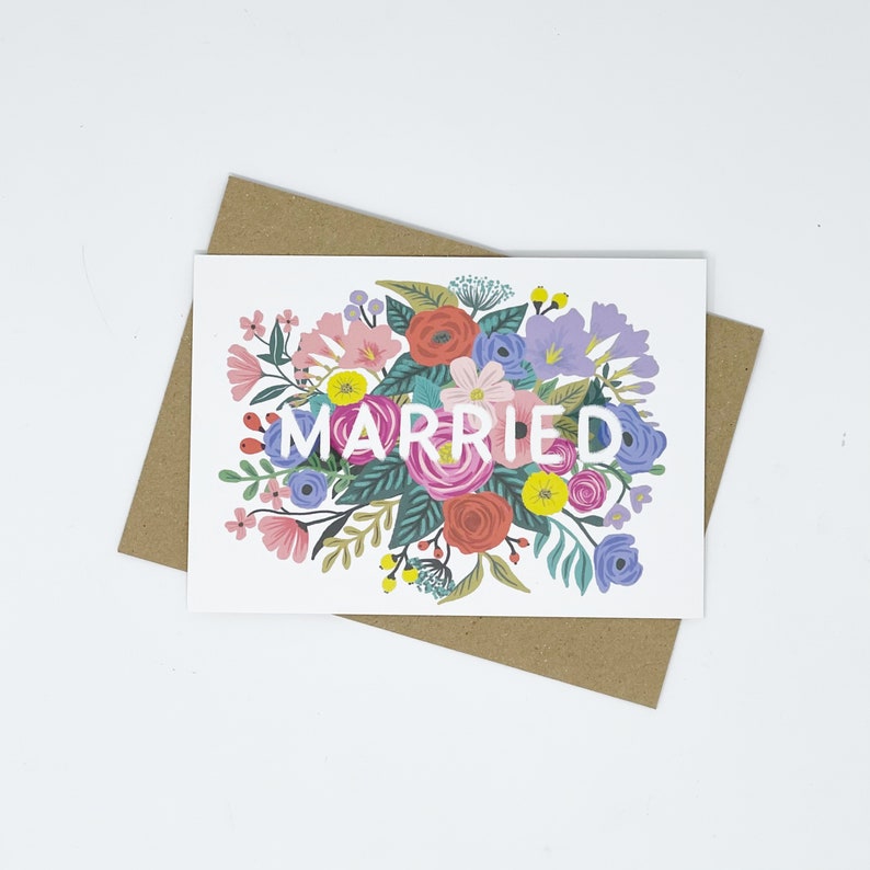 Married Card Married Floral Wedding card Wedding card