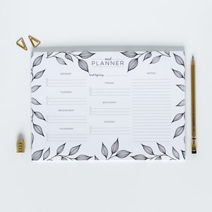 SALE Meal Planner - A4 planner - Weekly Meal Planner - Family Meal Planner - Desk Pad - Desk Planner - Weekly Planner - Notepad