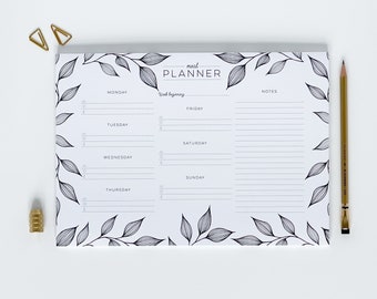 SALE Meal Planner - A4 planner - Weekly Meal Planner - Family Meal Planner - Desk Pad - Desk Planner - Weekly Planner - Notepad