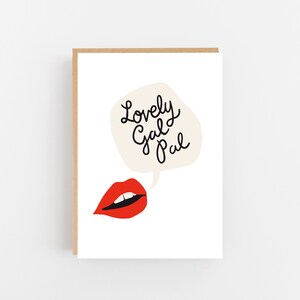 Schöne Gal Pal - Palentine Karte - Valentinstag-Karte - BFF-Karte - beste Freundin Karte - illustrierte Karte