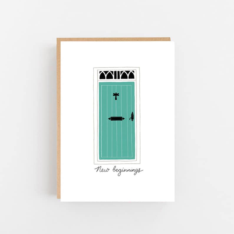 new start house warming new home card New beginnings card