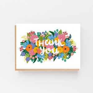Zeg "dank u" in stijl met deze elegante Vintage Card | Dank u vintage bloemen kaart