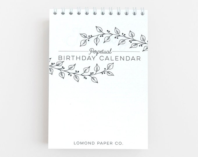 Perpetual Birthday Desk Calendar - Birthday Calendar - Desk Calendar - Birthday List - Birthdays - Anniversaries