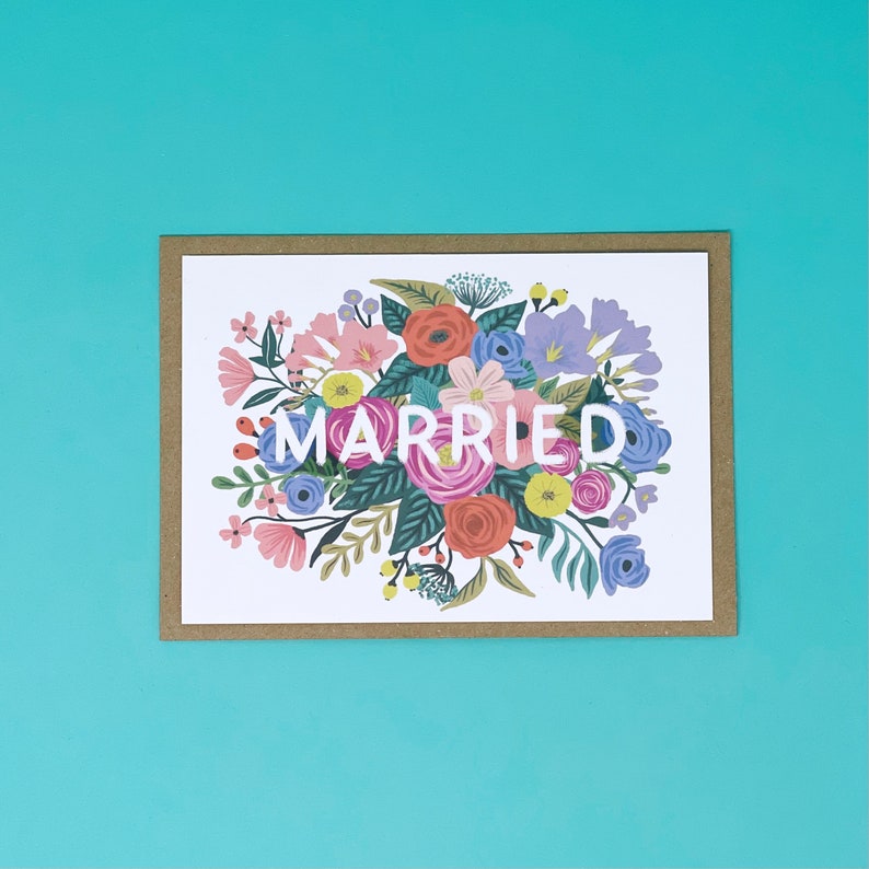 Married Card Married Floral Wedding card Wedding card