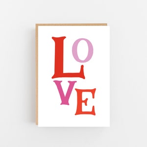 LOVE Karte | Valentinstagskarte | Freundschaftskarte | BFF Karte | Dankeskarte