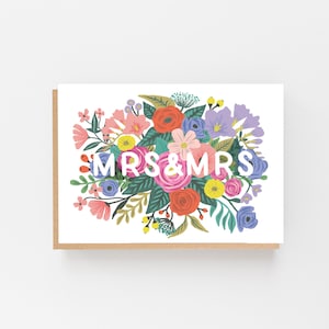 Cartão de casamento da Sra. e Sra. - Cartão de casamento gay