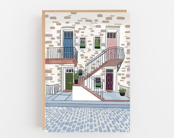 Cartão de boas-vindas: Saudações rústicas para a nova casa, Edimburgo, Escócia