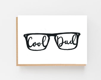 Cool Dad Glasses Card - Father's Day Card - Birthday Card for Dad