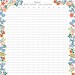 PRINTABLE Floral Perpetual Birthday Calendar - Birthday Calendar - Wall ...