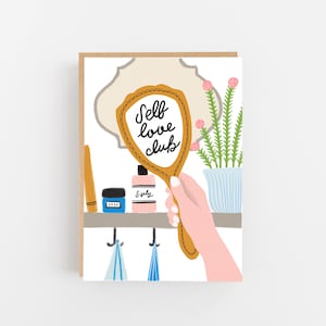 Self Love Club - Carte d'amitié - Love yourself Card - Carte Valentines - Carte BFF - Carte Love You