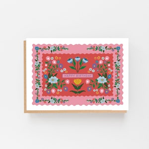Verjaardagskaart - Folk ROOD
